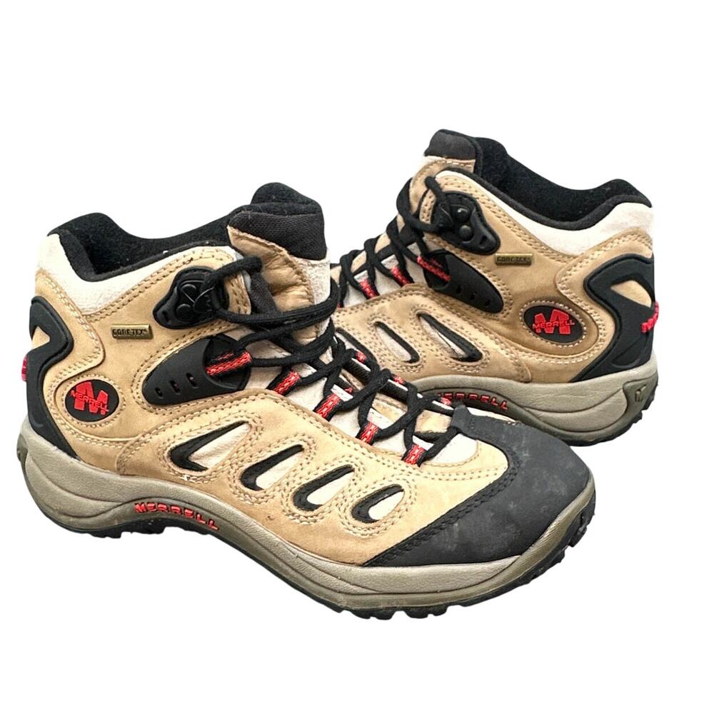 Merrell Reflex Hiking Boot 7.5 Gore-Tex Tan Camping Rugged Outdoorsy Gorp Trail
